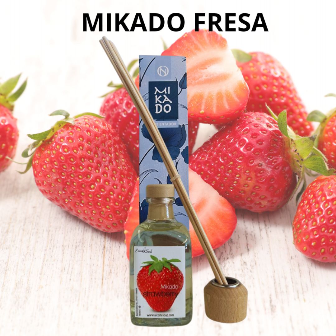 Ambientador Mikado Fresa con varillas aromáticas