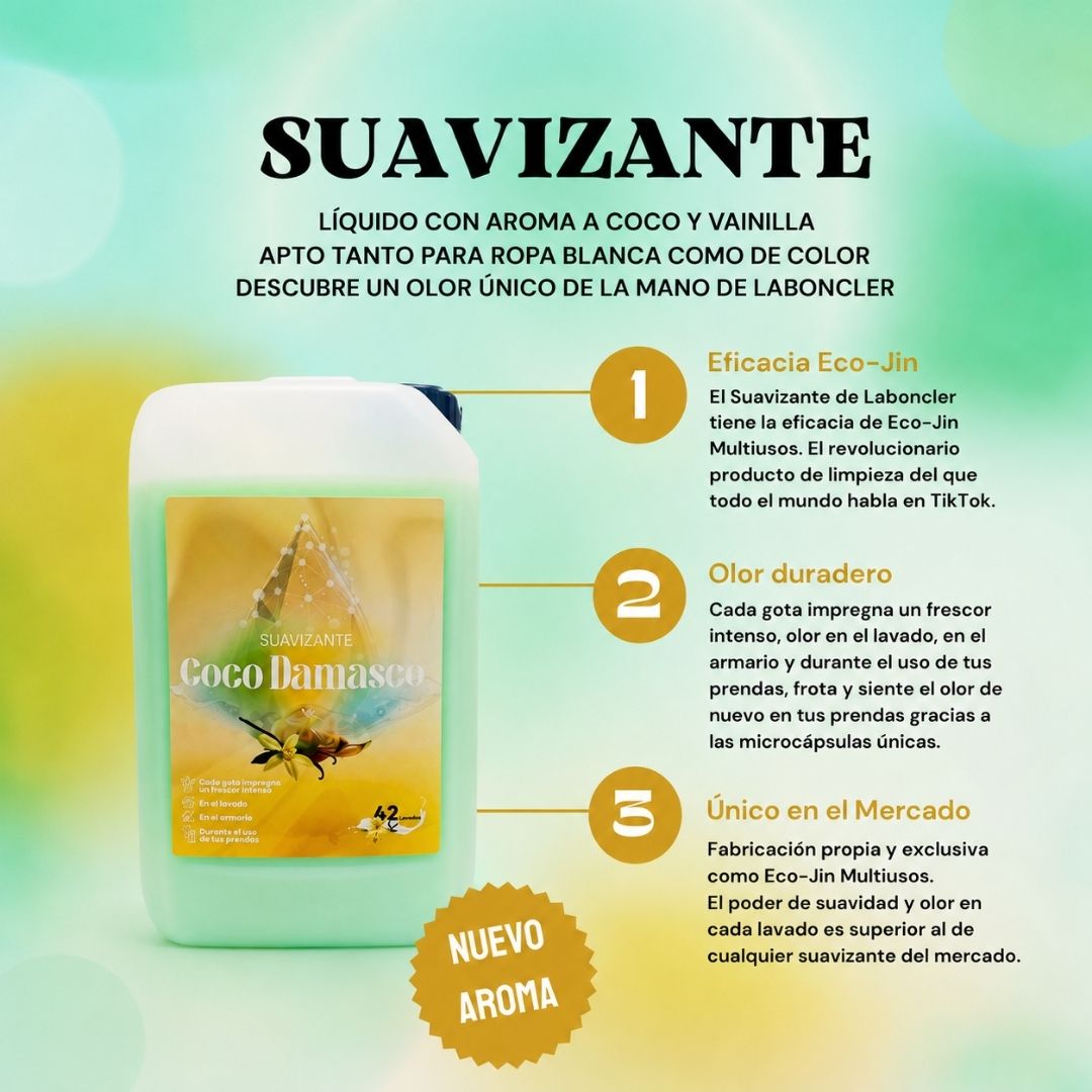 ECO-PACK DETERGENTE + SUAVIZANTE + ECO-JIN 1L CON DIFUSOR - Imagen 3