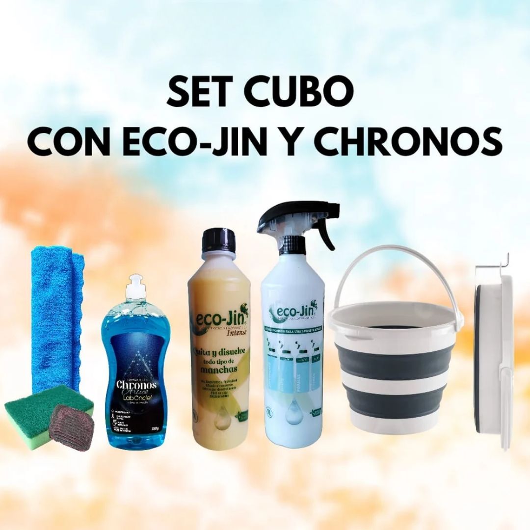 set de limpieza con cubo plegable Eco-Jin y Chronos