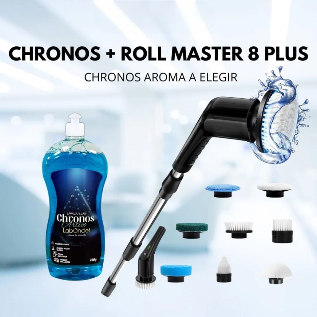 cepillo eléctrico Roll Master 8 Plus y lavavajillas chronos