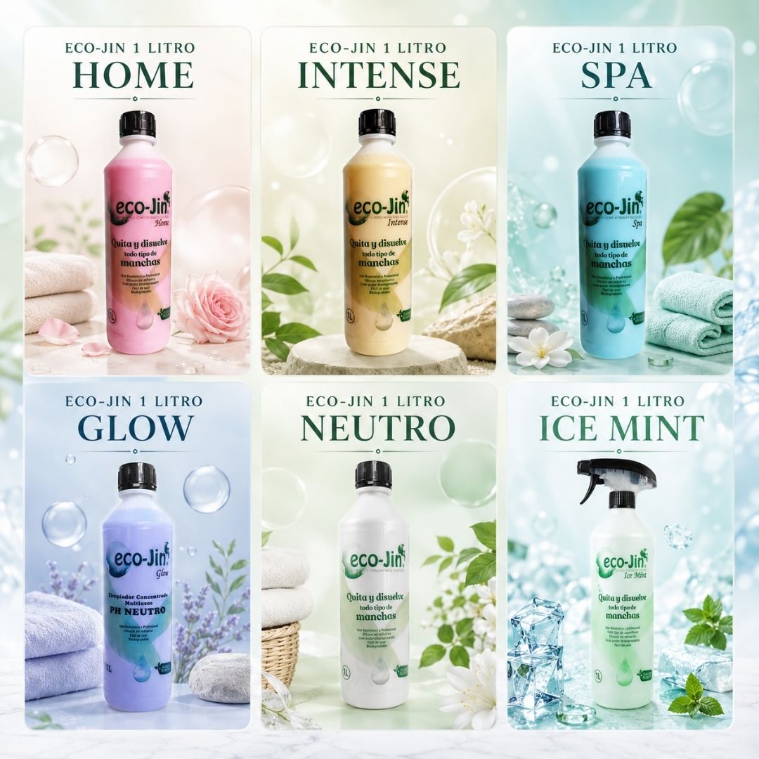 Eco-Jin Varios Aromas, 1 Litro con Difusor o Bayeta y Estropajo, a tu elección