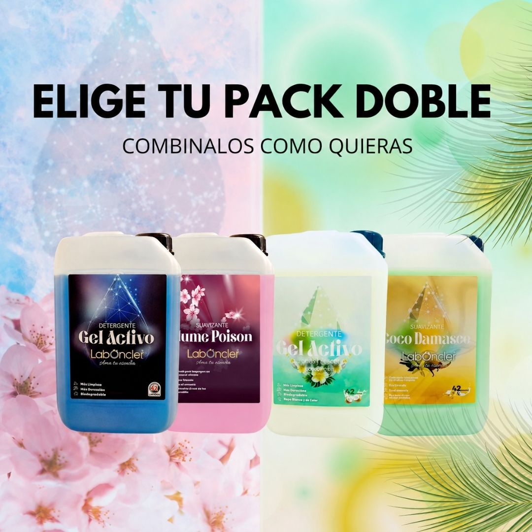 Pack Doble Detergente y Suavizante, ECO-JIN