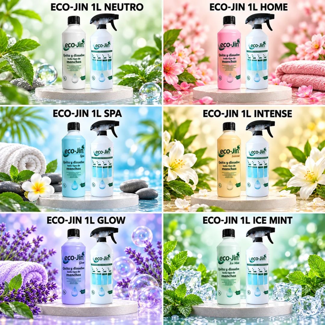 Eco-Jin 1L Neutro, Home, Spa, Intense, Glow e Ice Mint con difusor