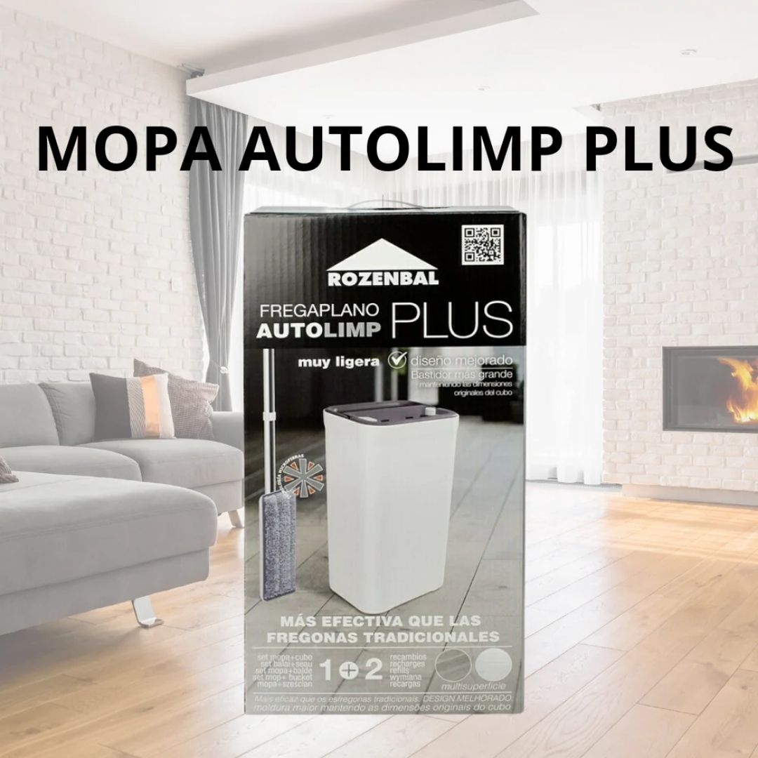 Mopa Autolimp PLUS mecanismo de autolimpieza en el cubo que permite limpiar la superficie de fregado de forma muy efectiva, rápida y cómoda.